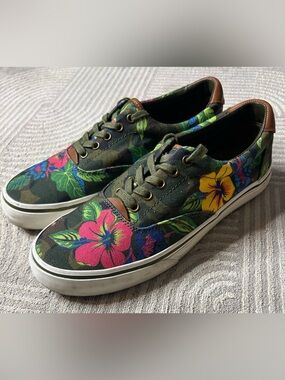 Polo Ralph Lauren Thornton III Floral Camo Sneakers Men’s 7D Canvas